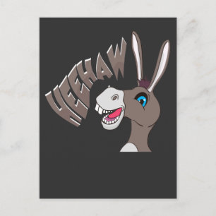 Carte Postale Âne Rires Ferme Animal qui rit