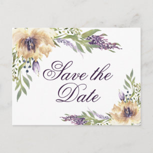 Carte Postale Anemone Garden Sage Green Cream Boho Enregistrer l