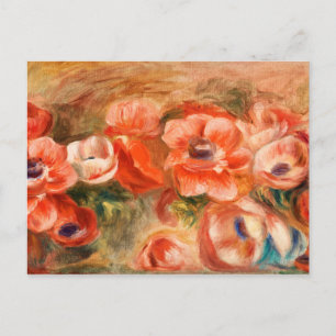 Carte Postale Anemones by Renoir Impressionist Painting