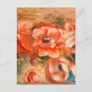 Carte Postale Anémones de Renoir Impressionniste Peinture