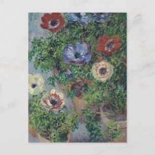 Carte Postale Anémones en Pot, Claude Monet, 1885