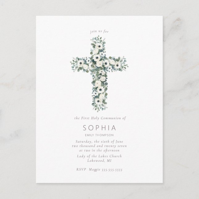 Carte Postale Anémones et Eucalyptus croisent la première commun (Devant)