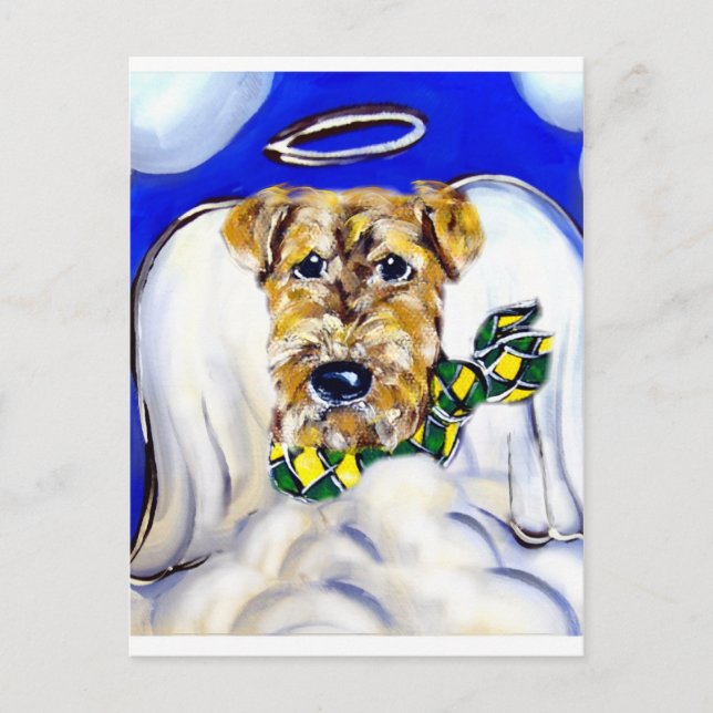 Carte Postale Ange Airedale Terrier (Devant)