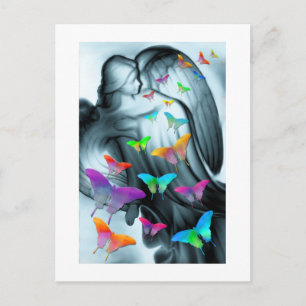 Carte Postale Ange aux papillons