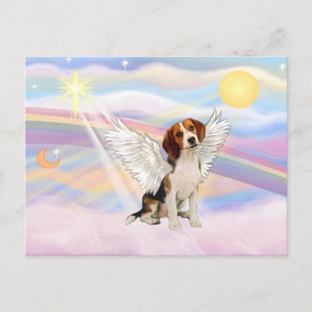 Carte Postale Ange Beagle (Devant)