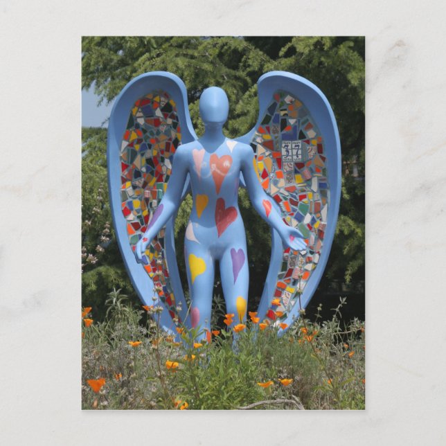 Carte Postale Ange Bleu (Devant)