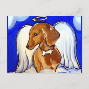 Carte Postale Ange Dachshund