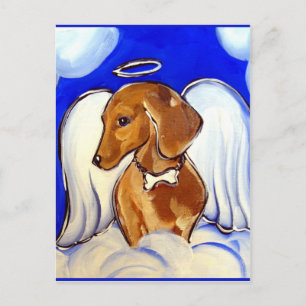 Carte Postale Ange Dachshund