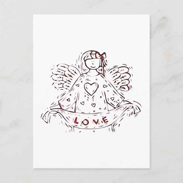 Carte Postale Ange d'amour (Devant)