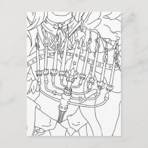 Carte Postale Ange de Chanukah