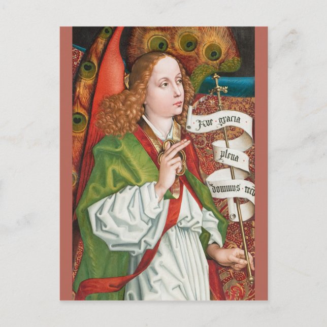 Carte Postale ange de l'Annonciation de Schongauer, retable Orli (Devant)