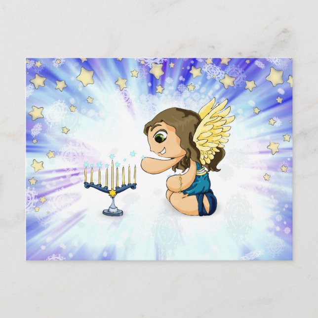 Carte Postale Ange de Menorah (Devant)