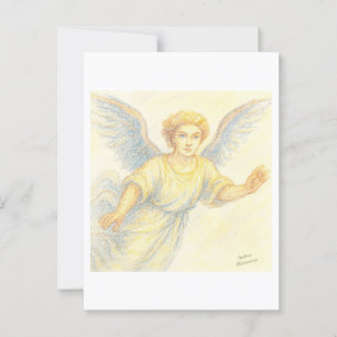 Carte Postale Ange en vol avec un sourire