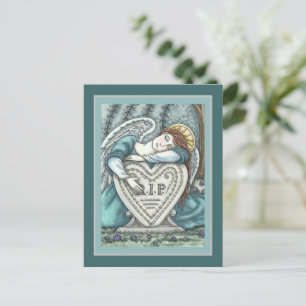 Carte Postale ANGE GARDIEN AMOUREUX, ART FUNÉRAIRE DE CIMEtière 