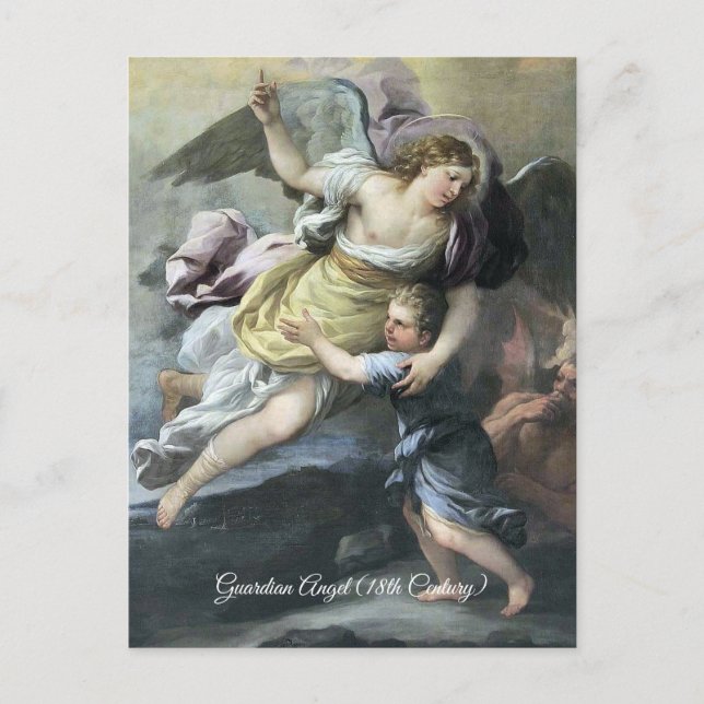 Carte Postale Ange gardien baroque (Devant)