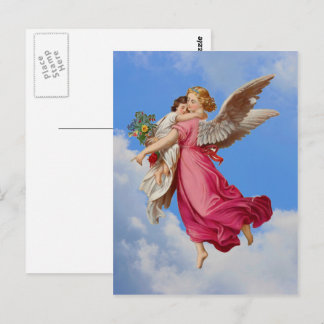 Carte Postale Ange Gardien Et Enfant