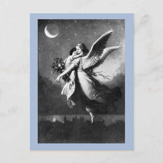 Carte Postale Ange Gardien La Nuit (Devant)