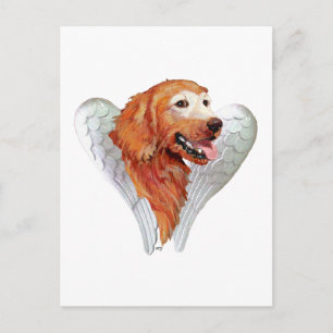 Carte Postale Ange Golden Retriever