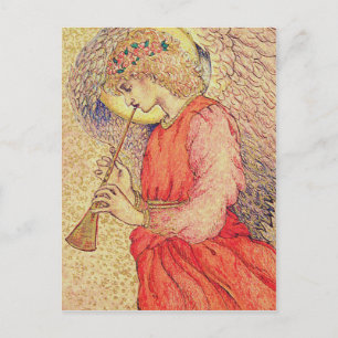 Carte Postale Ange jouant du flageolet