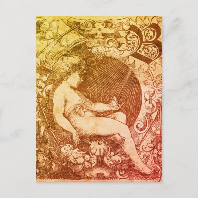 Carte Postale Ange méditatif (Devant)