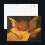 Carte Postale Ange musicien jouant du luth par Rosso Fiorentino<br><div class="desc">Ange musicien (vers 1520) par Rosso Fiorentino (le Florentin rouge) (1494-1540) est un portrait religieux de l'ère de la Renaissance d'une grande finesse. Un ange jouant de la musique sur un instrument à cordes, un luth qui ressemble à une guitare. Ange musicien est exposé à la Galerie des Offices à...</div>