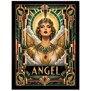 Carte Postale Ange, mythe Art déco