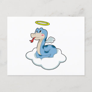 Carte Postale Ange Nuage Serpent