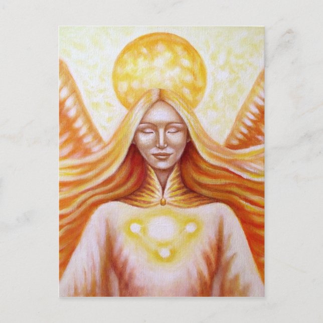 Carte Postale Ange solaire 01 (détail) (Devant)