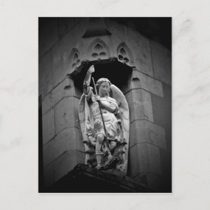 Carte Postale Ange tuant la statue du dragon