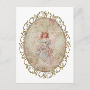 Carte Postale Angel aux fleurs