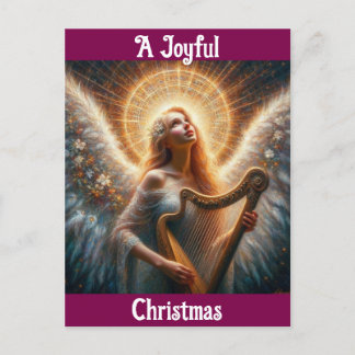 Carte postale Angel Avec Harpe Christmas