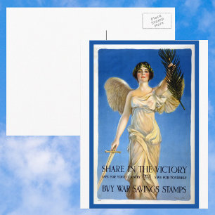 Carte Postale Angel de femme patriotique vintage, Acheter des ob