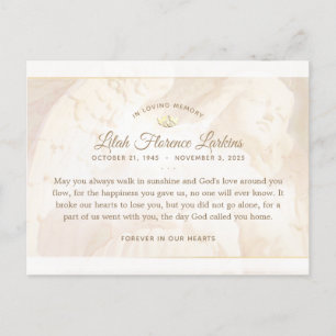 Carte Postale Angel de la lumière Sympathie Merci PostCard