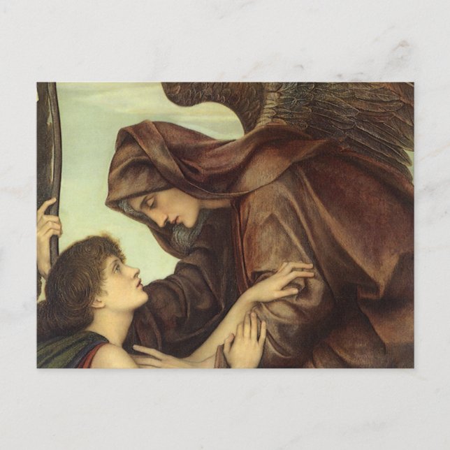 Carte Postale Angel de la mort par Evelyn De Morgan (Devant)