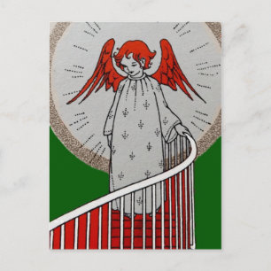 Carte Postale Angel en haut des escaliers