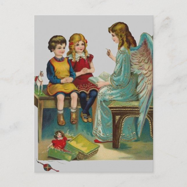 Carte Postale Angel Enseigner de mignons enfants (Devant)