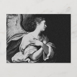 Carte Postale Angel gardien en noir et blanc