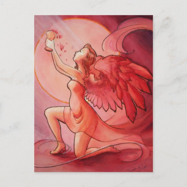 Carte Postale Angel Holding Cup 2 (Devant)