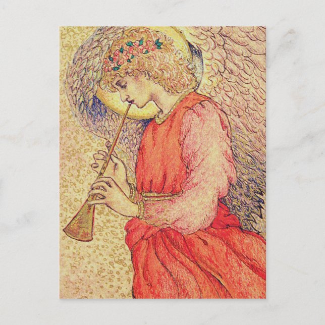 Carte Postale Angel Jouer un Flageolet (Devant)