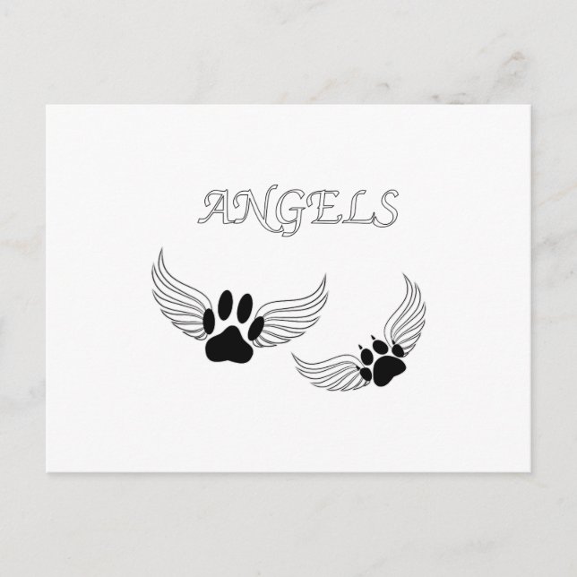 Carte Postale Angel Pet Animaux (Devant)