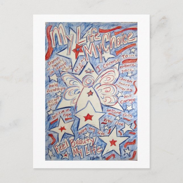 Carte postale Angel Stars & Stripes (Devant)