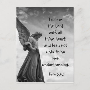 Carte Postale Angel Trust in the Lord Citation Inspirationnelle