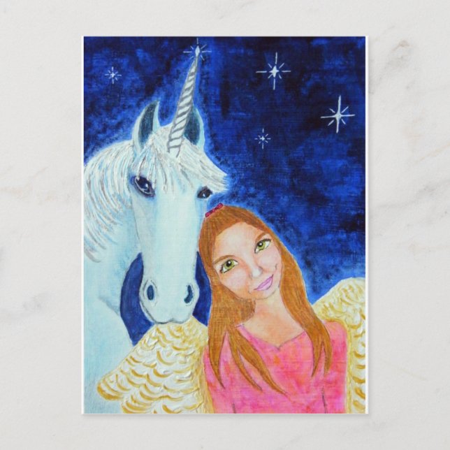 Carte postale Angel & Unicorn (Devant)