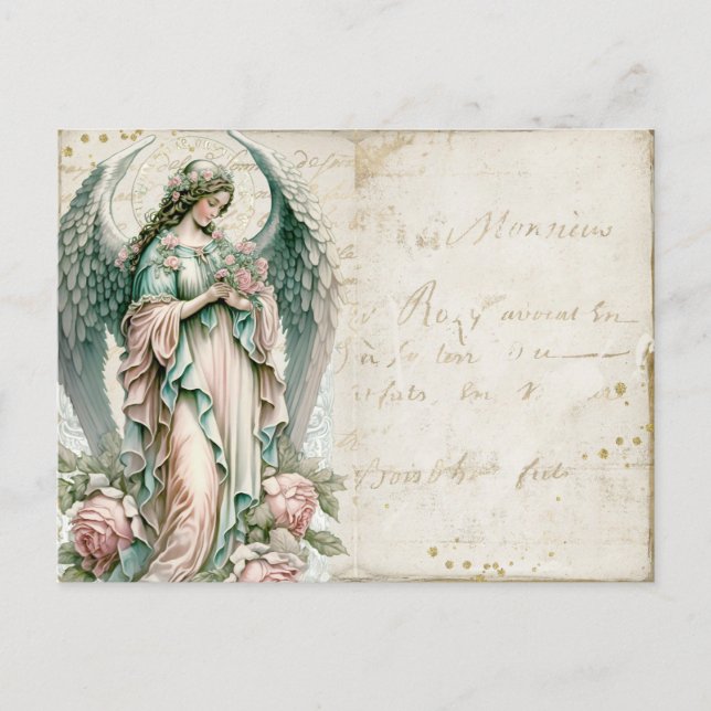 Carte postale Angel vintage (Devant)