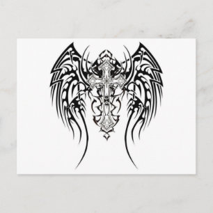 Carte Postale Angel Wings Cross Motif