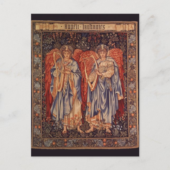 Carte Postale Angeli Laudantes par Sir Edward Coley Burne Jones (Devant)