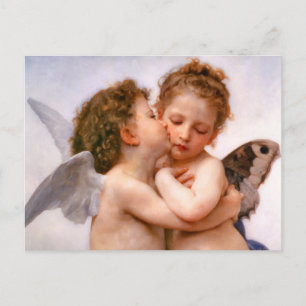Carte Postale Angels First Kiss, Bouguereau
