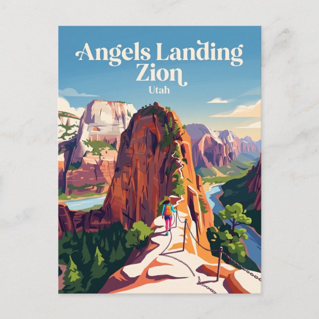 Carte Postale Angels Landing Zion États-Unis (Devant)