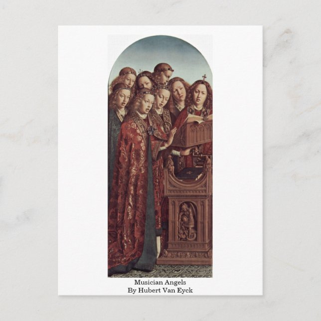 Carte Postale Angels Musiciens Par Hubert Van Eyck (Devant)
