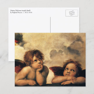 Carte Postale Anges de la Madone Sixtine par Raphaël Sanzio